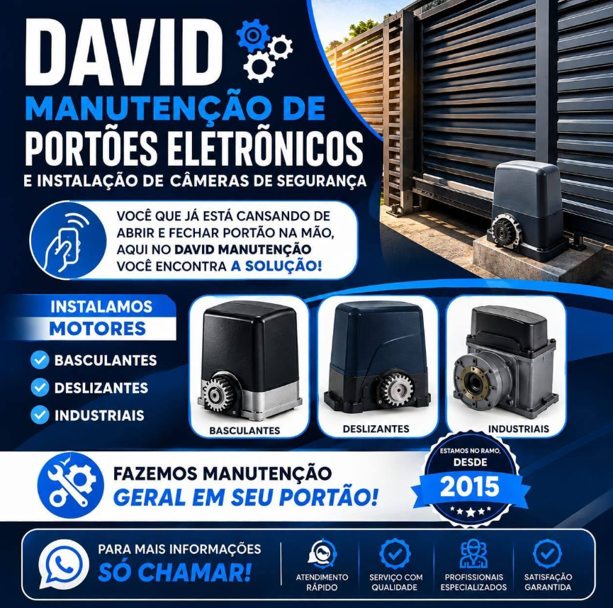David manutenção de portões eletrônicos David manutenção de portões eletrônicos