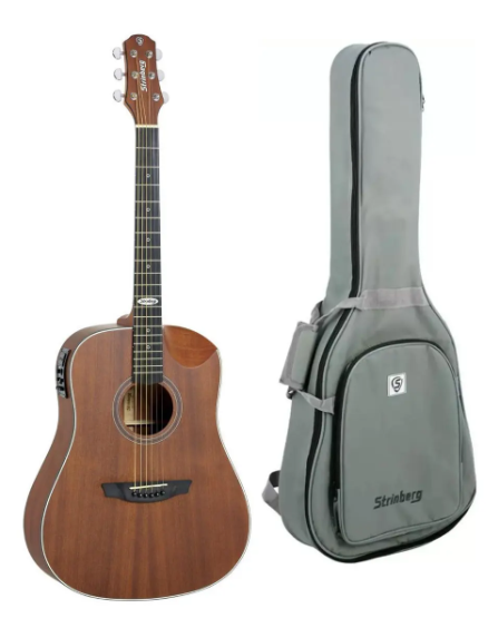 Violão Strinberg Folk Elétrico Sd201hc Half Cutaway + Capa