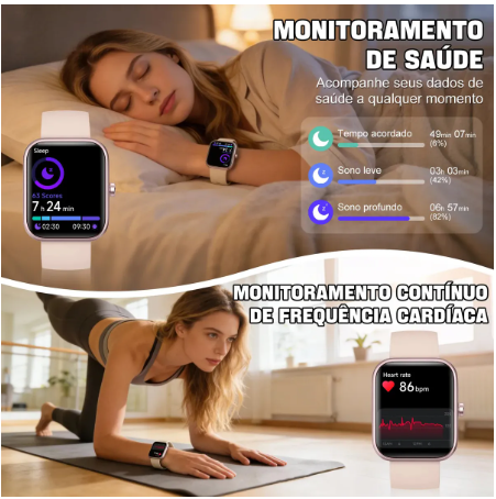 Relógio Inteligente Smartwatch Alexa Chamadas NOVANTE Masculino Feminino Esportivo