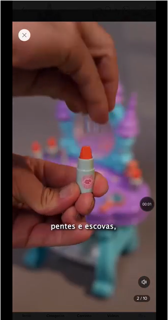 Penteadeira Castelo Emite Luz E Som Princesa Infantil Azul