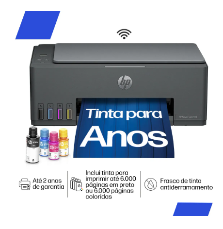 Impressora Multifuncional HP Smart Tank 584 - Preta